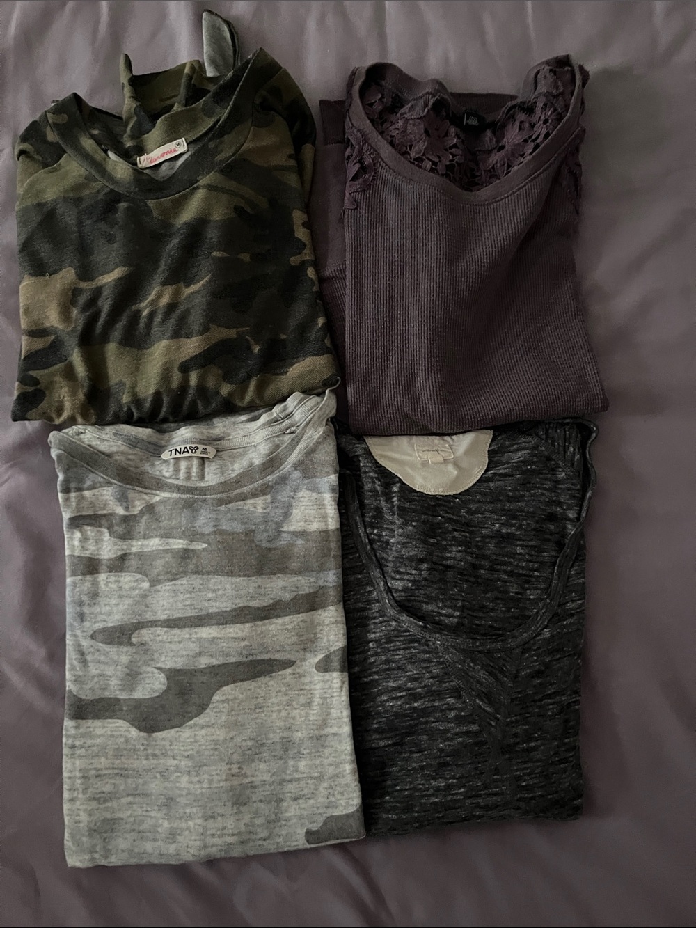 TNA Gray Camouflage Women's Tee